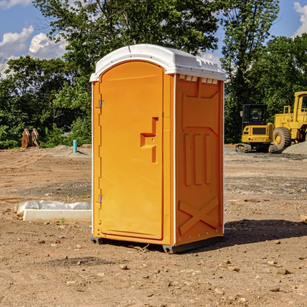 how often are the porta potties cleaned and serviced during a rental period in Jones